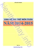 1000 đề THI THỬ THPT năm 2014   2015 