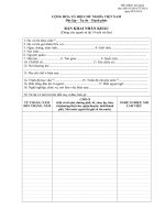 BẢN KHAI NHÂN KHẨU 