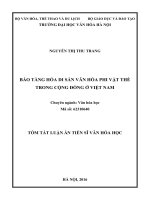 Bảo tàng hóa di sản văn hóa phi vật trong cộng đồng ở việt nam