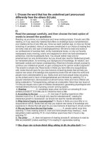 Tài liệu Bồi dưỡng Anh văn HSg lớp 9 kiến thức chung cho mọi học sinh