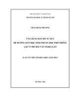 Ứng dụng bản đồ tư duy để hướng dẫn học sinh THPT lập ý cho bài văn nghị luận