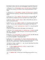 Dưới đây là một sô cấu trúc câu thường gặp trong thi b1 tiếng anh