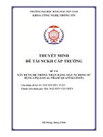 XÂY DỰNG HỆ THỐNG NHẬN DẠNG MẶT TỰ ĐỘNG SỬ DỤNG LPQ (LOCAL PHASE QUANTIZATION  )