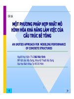 MỘT PHƯƠNG PHÁP HỢP NHẤT MÔ HÌNH  HÓA KHẢ  NĂNG LÀM VIỆC CỦA  CẤU  TRÚC BÊ TÔNG