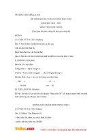 Đề thi khảo sát chất lượng đầu năm môn Tiếng Việt lớp 4 trường tiểu học Lê Lợi năm 2014 - 2015