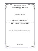 Ứng dụng bản đồ tư duy để hướng dẫn học sinh THPT lập ý cho bài văn nghị luận