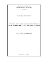 Tuyển chọn chủng vi khuẩn bacillus spp sinh enzyme phytase, cellulase để ủ bã sắn dùng trong chăn nuôi  