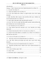 Phân tích việc thực hiện marketing cho một sản phẩm năm 2012 ở CÔNG TY cổ PHẦN cà PHÊ TRUNG NGUYÊN 