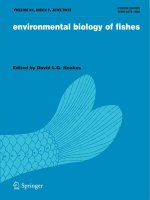 Environmental biology of fishes, tập 93, số 3, 2012 