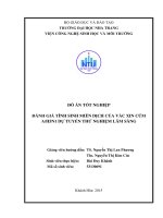 Đánh giá tính sinh miễn dịch của vắc xin cúm AH5N1 dự tuyển thử nghiệm lâm sàng 
