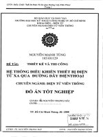 Thiết kế và thi công hệ thống điều khiển thiết bị điện từ xa qua đường dây điện thoại 