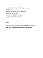 Hoạt động xuất khẩu tôm đông lạnh của việt nam sau khi gia nhập WTO thực trạng và giải pháp nâng cao hiệu quả 