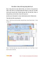 Tìm kiếm và thay thế trong bảng tính Excel