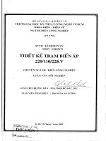 Thiết kế trạm biến áp 220 110 22KV 