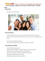 IELTS Speaking: Tổng hợp các câu hỏi về chủ đề Friends - Tình bạn