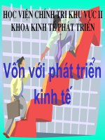 Báo cáo tiểu luận tầm quan trọng của vốn với phát triển kinh tế