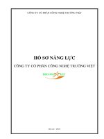 HỒ SƠ NĂNG LỰC CÔNG TY CỔ PHẦN CÔNG NGHỆ TRƯỜNG VIỆT