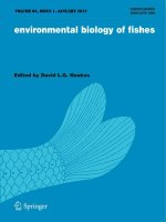 Environmental biology of fishes, tập 93, số 1, 2012 