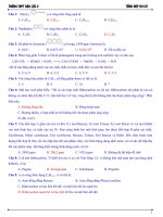 BÀI TẬP TRẮC NGHIỆM TỔNG HỢP HỮU CƠ
