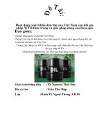 Hoạt động xuất khẩu dầu thô của việt nam sau khi gia nhập WTOthực trạng và giải pháp nâng cao hiệu quả 