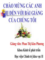Bài giảng mối quan hệ giữa tăng trưởng kinh tế và công bằng xã hội