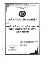 Điều khiển thiết bị qua đường dây điện thoại 