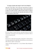 Tác dụng của phím chức năng F1 tới F12 trên Windows