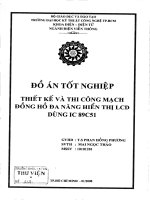 Thiết kế và thi công mạch đồng hồ số hiển thị LCD dùng IC 89c51 