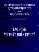Bài giảng mối quan hệ nguồn lao động với phát triển kinh tế