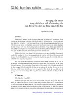sử dụng vốn xã hội trong chiến lược sinh kế của nông dân ven đô hà nội dưới tác động của đô thị hóa
