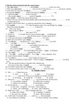 Bài tập về thì động từ