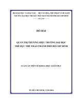 quản trị thương hiệu Trường Đại học Thể dục thể thao thành phố Hồ Chí Minh