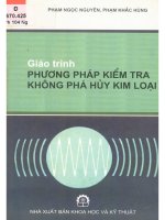 Giáo trình phương pháp kiểm tra không phá hủy kim loại  phạm ngọc nguyên, phạm khắc hùng pdf 