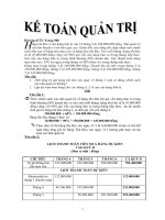 Bài tập kế toán quản trị