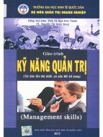 Giáo trình kỹ năng quản trị  ngô kim thanh, nguyễn thị hoài dung đồng chủ biên và những người khác pdf 