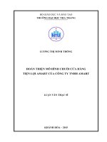 Hoàn thiện mô hình chuỗi cửa hàng tiện lợi amart của công ty trách nhiệm hữu hạn amart 