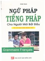 Ngữ pháp tiếng pháp cho người mới bắt đầu  từ cơ bản đến nâng cao  ánh nga pdf 