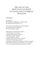 Slavoj zizek   the art of the ridiculous sublime ~ on david lynchs lost highway 