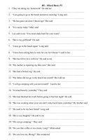 Bài tập câu gián tiếp cơ bản