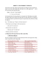 DIRECT AND INDIRECT SPEECH