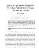 Đánh giá tình hình đăng ký, cấp giấy chứng nhận quyền sử dụng đất, quyền sở hữu nhà ở và tài sản khác gắn liền với đất tại quận Lê Chân, thành phố Hải Phòng