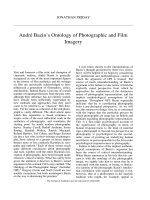 Jonathan friday    andre bazins ontology of photographic and film imagery the journal of aesthetics and art criticism 63 4 fall 2005 