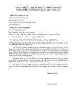 XÂY DỰNG một số mô HÌNH vật lý áp DỤNG CHO THỊ TRƯỜNG tài CHÍNH VIỆT NAM và THẾ GIỚI 