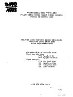 Thuyết minh chương trình tính toán phân bố công suất cho lưới điện phân phối 