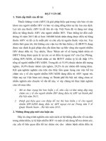 Thực trạng chăm sóc y tế cho người nhiễm HIVAIDS đang điều trị ARV ngoại trú và hiệu quả can thiệp hỗ trợ thẻ bảo hiểm y tế tại trung tâm y t 