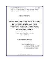 Nghiên cứu phương pháp điều trị dị tật miệng niệu đạo thấp thể cong dương vật nặng bằng mảnh ghép bi