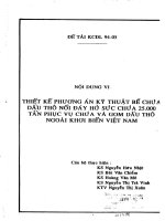 Thiết kế phương án kỹ thuật bể chứa dầu thô nổi đáy hở sức chứa 25000 tấn phục vụ chứa và gom dầu thô ngoài khơi biển việt nam 