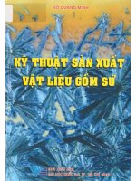 Kỹ thuật sản xuất vật liệu gốm sứ  đỗ quang min pdf 