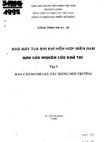 Nhà máy tua bin khí hỗn hợp  miền nam – tập 5 báo cáo đánh giá tác động môi trường 