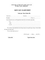 Mẫu đơn xin nghỉ phép